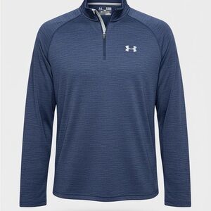 Under Armour HeatGear 1/4 Zip Pullover XL Loose Blue Athletic Golf Top